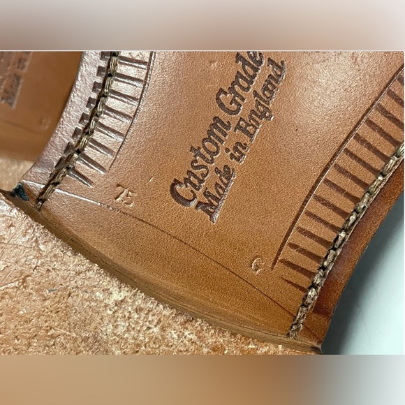 Church's Custom Grade Shannon Polished Binder Derby Black Leather Shoes Size 8.5 - Picture 9 of 10